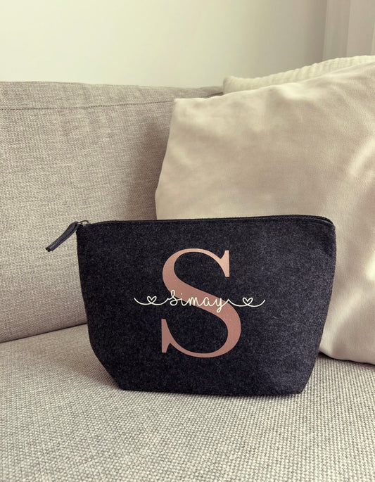 Kulturtasche - Filz - Name