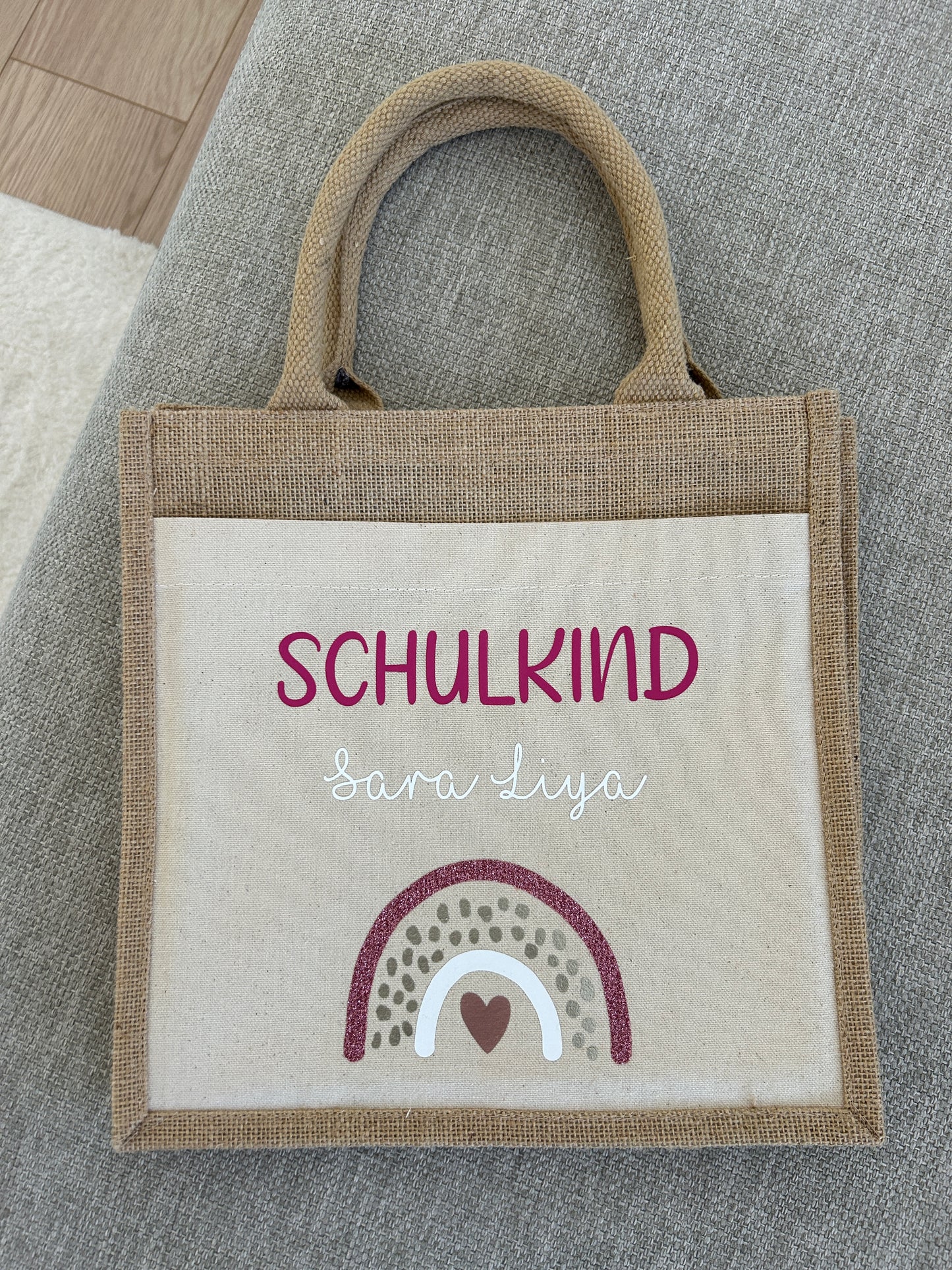 Jutetasche - Schulkind - Loveda - Handmade with Love