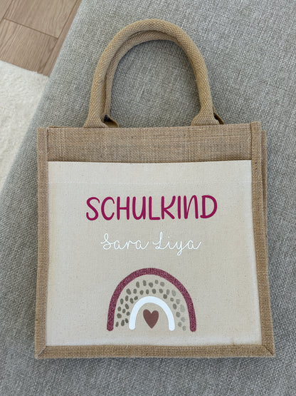 Jutetasche - Schulkind - Loveda - Handmade with Love