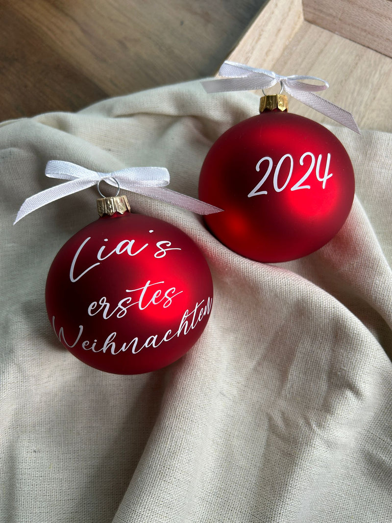 Weihnachtskugel 8cm - Erstes Weihnachten