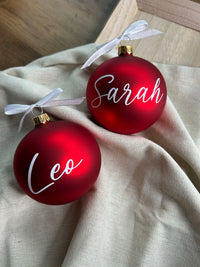 Weihnachtskugel 8cm - Rot