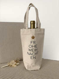 Geschenktasche - Frohe Weihnachten - Stern Gold