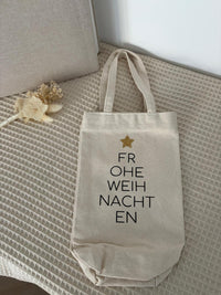 Geschenktasche - Frohe Weihnachten - Stern Gold