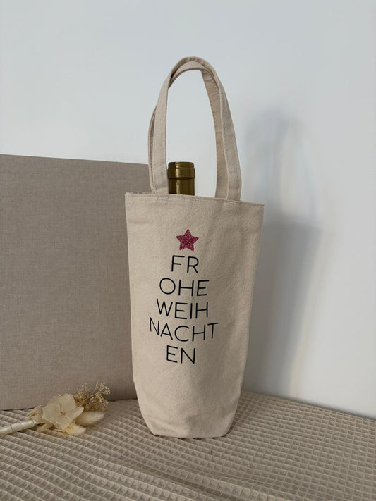 Flaschentasche - Frohe Weihnachten