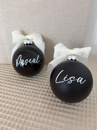 Weihnachtskugel 8cm - Schwarz
