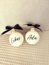 Weihnachtskugel 6cm - Wollweiß