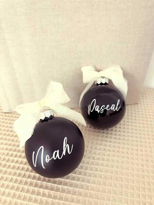 Weihnachtskugel 8cm - Schwarz