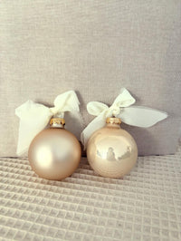 Weihnachtskugel 6cm - Champagner